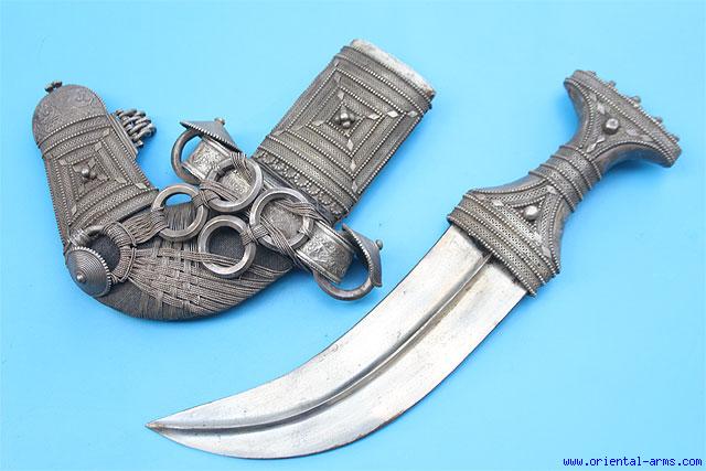 Oriental Arms Fine Whole Silver Mounted Khanjar Jambiya Dagger From Oman Saudi Arabia